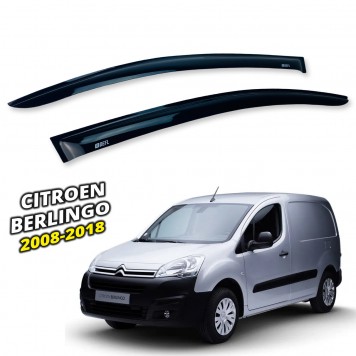 Дефлекторы окон Citroen Berlingo 2008-2018  накладные (DEFL) Q2-1